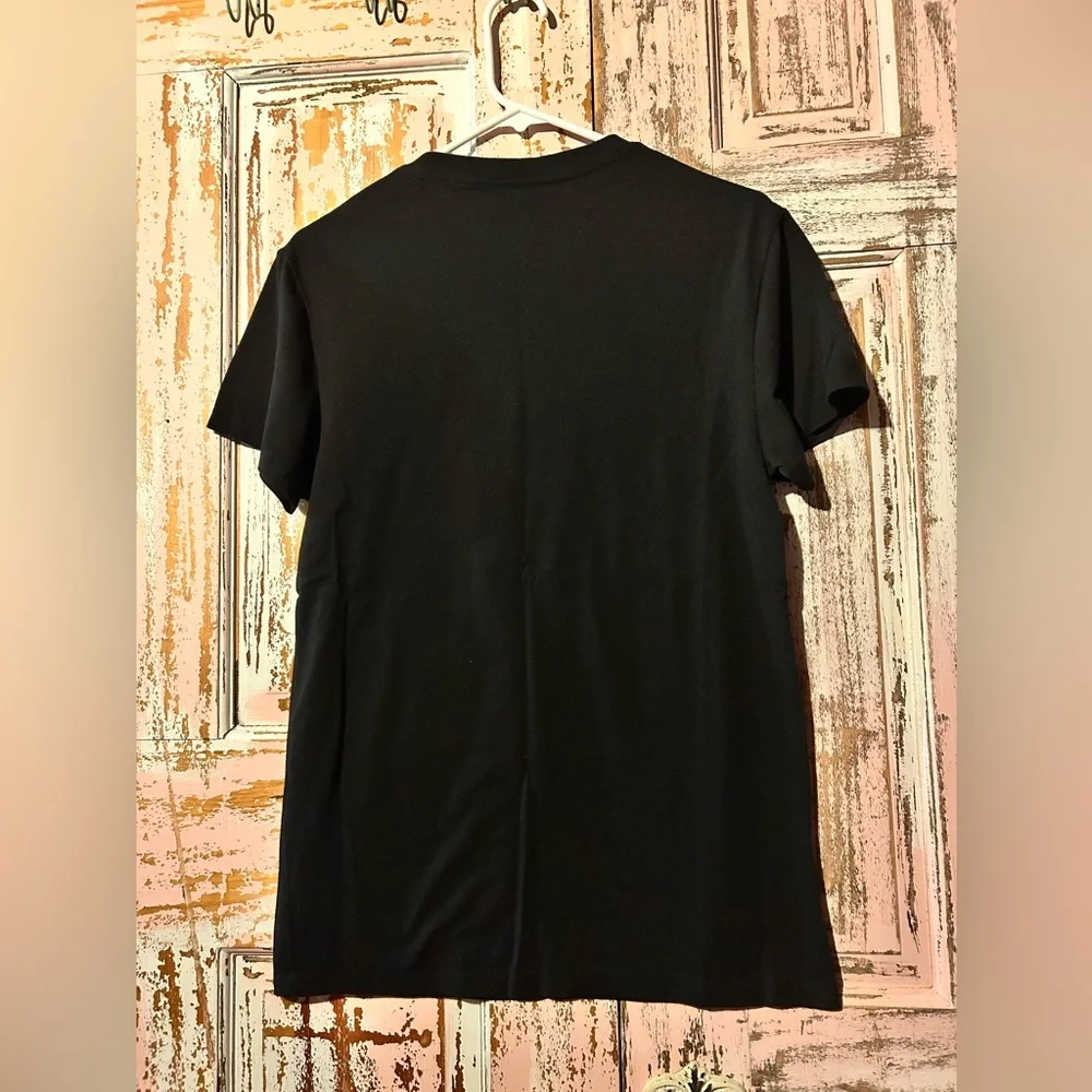 Take It Easy Floral Graphic Tee - Black with teal lettering